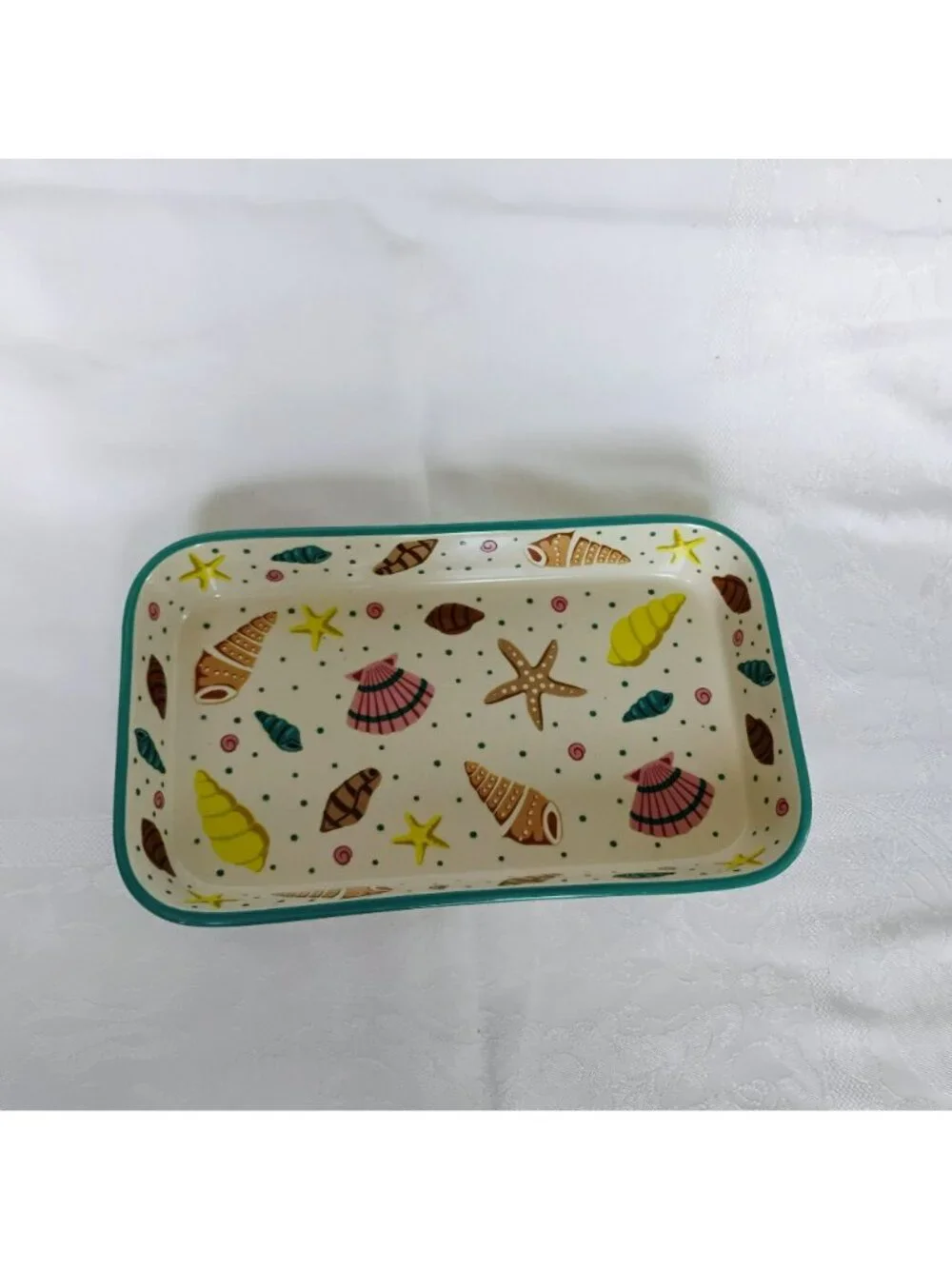Temp-Tations Set Of 2 Coastal Rectangular Baking Dishes 0.75-Qt Beach Shell